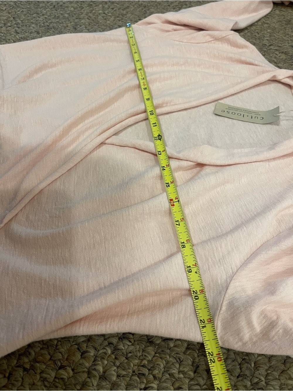 NWT Cut Loose Pink Cotton Linen Natural Fibers Crop Wrap Cardigan USA - Size M - Picture 9 of 11